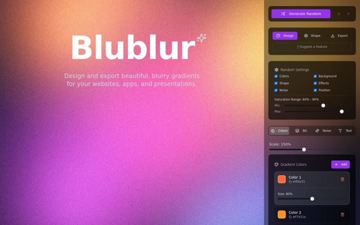 Screenshot of blublur.com