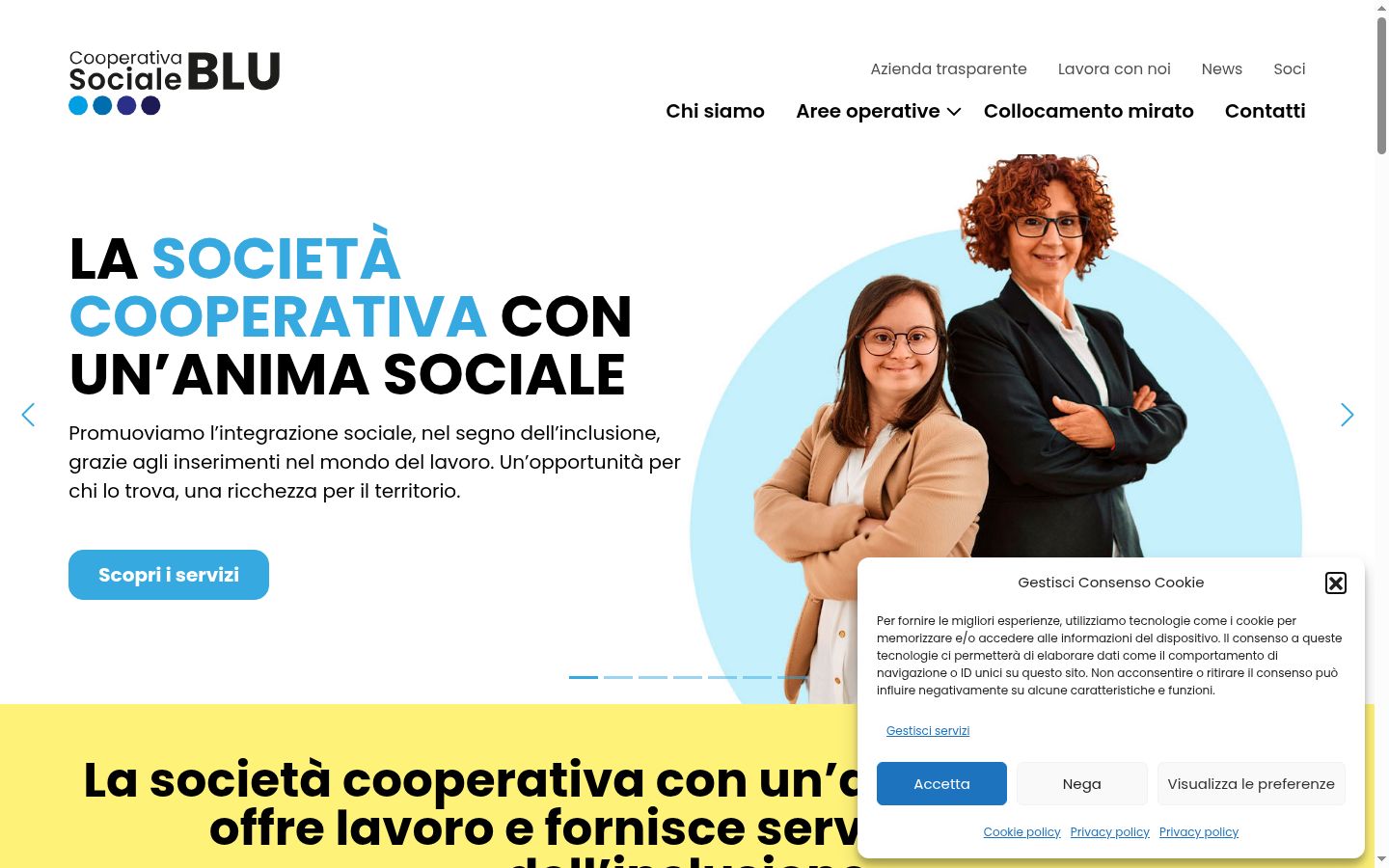 Captura de pantalla del banner de consentimiento mostrado antes de cualquier interacción