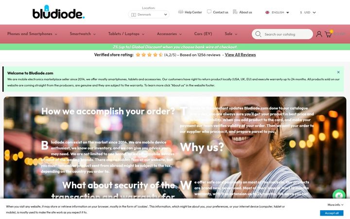 Screenshot of bludiode.com