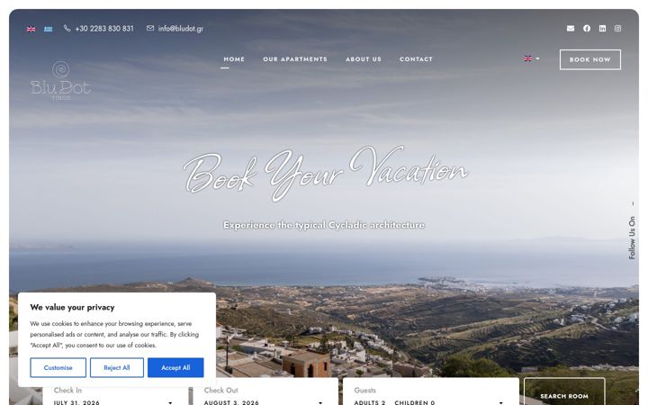 Screenshot di bludot.gr