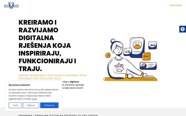 Screenshot του blue-bear.hr