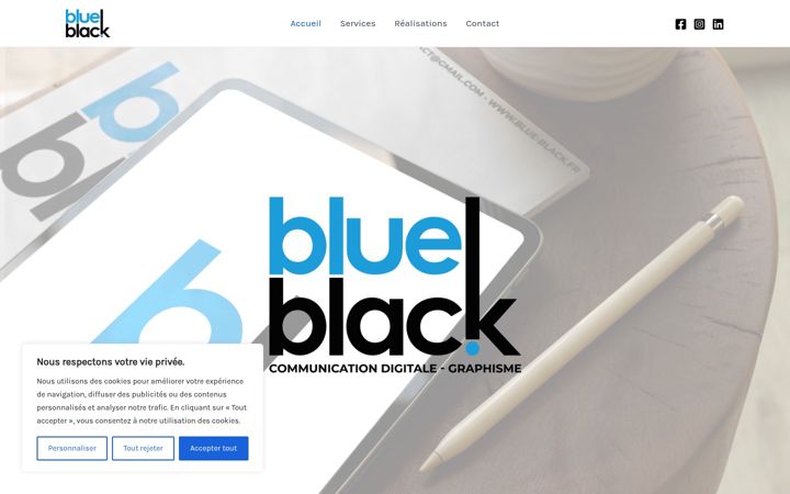 Screenshot του blue-black.fr
