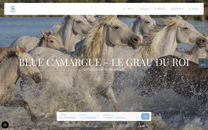 Screenshot of blue-camargue.fr