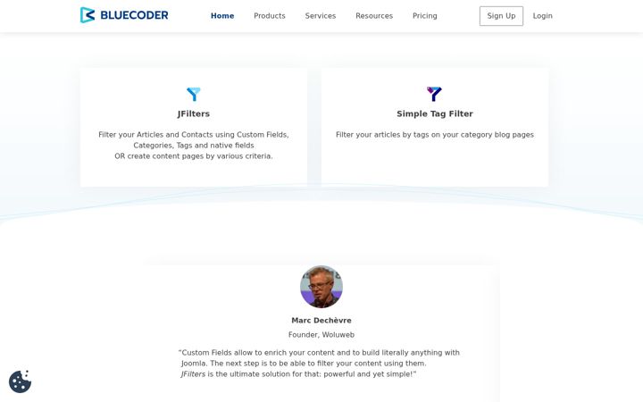 Screenshot of blue-coder.com