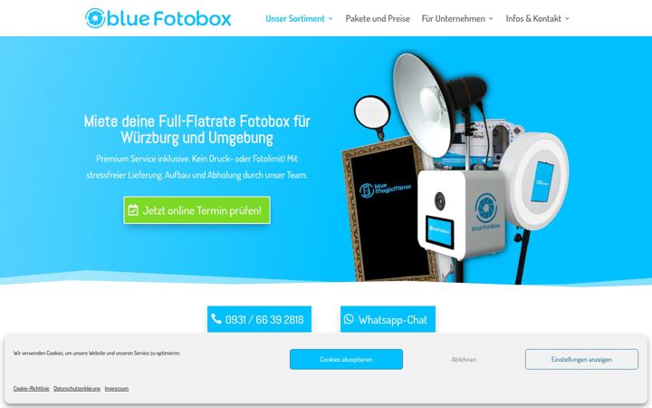 Ekrānuzņēmums no blue-fotobox.com