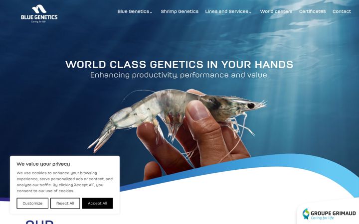 Ekrānuzņēmums no blue-genetics.com