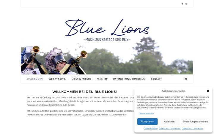 Snímek obrazovky blue-lions.de