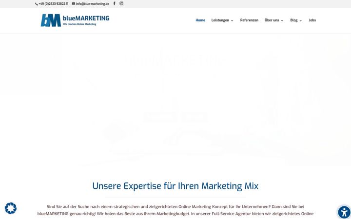 Screenshot of blue-marketing.de