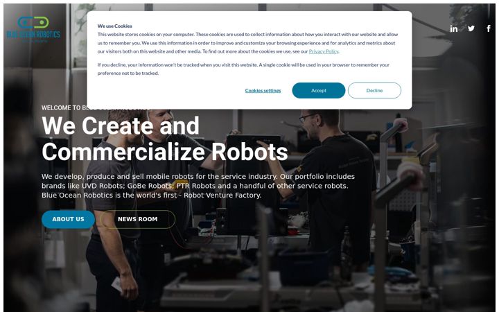 Screenshot of blue-ocean-robotics.com