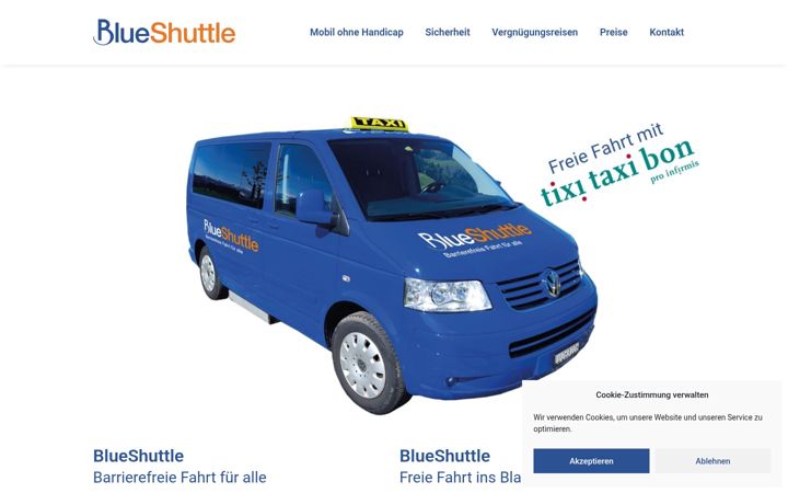 Screenshot of blue-shuttle.ch