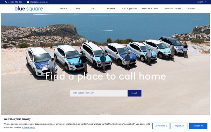 Screenshot of blue-square.es