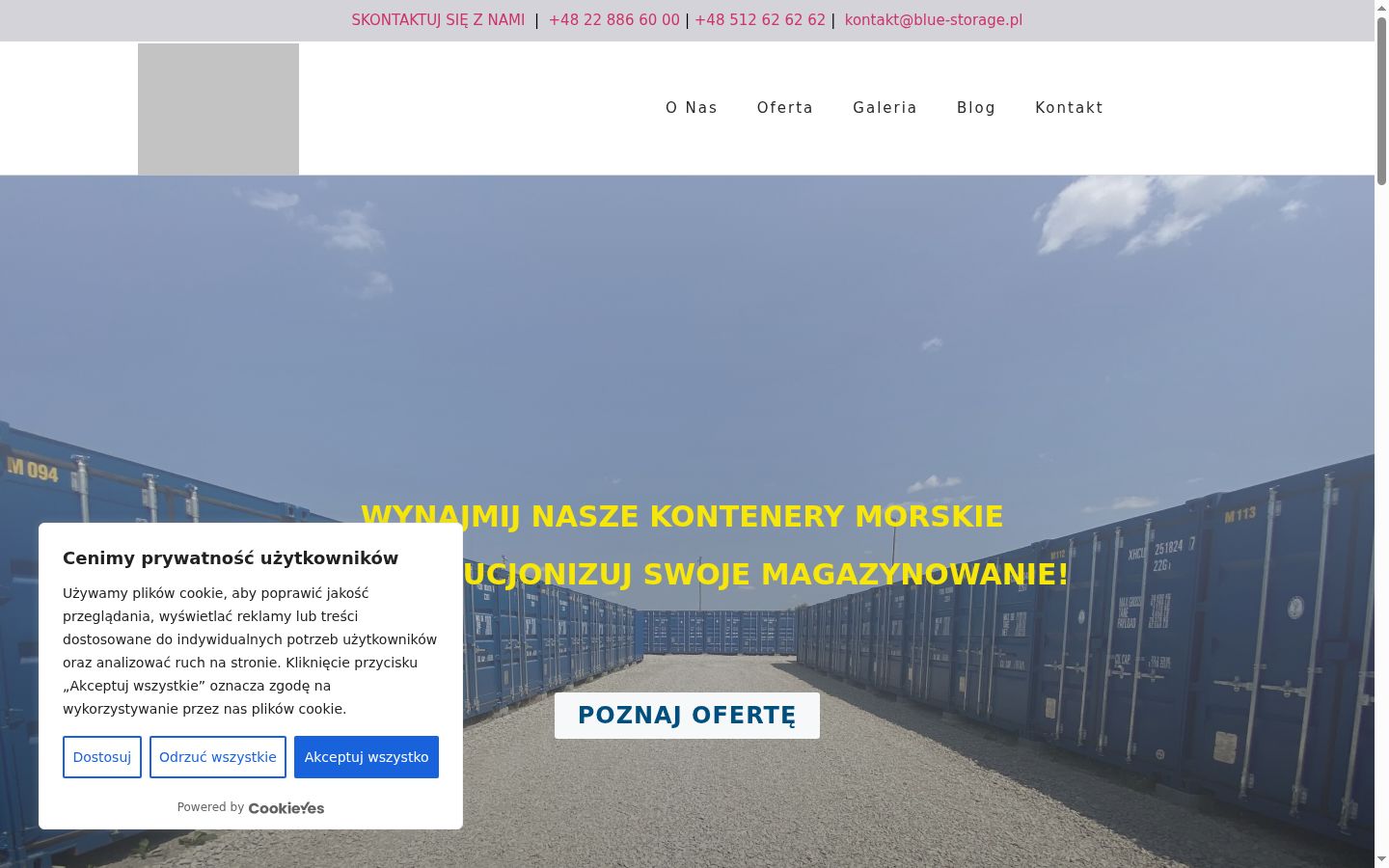 Posnetek zaslona pasice za privolitev, prikazane pred kakršno koli interakcijo