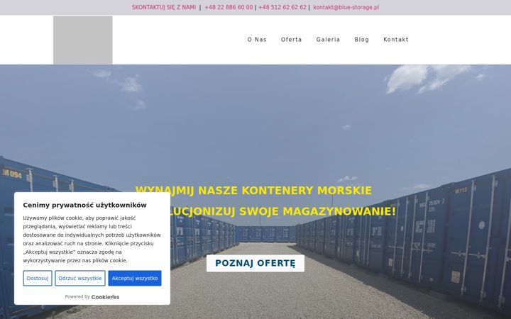 Posnetek zaslona blue-storage.pl