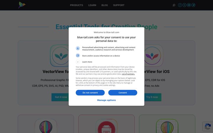 Screenshot ta' blue-tail.com
