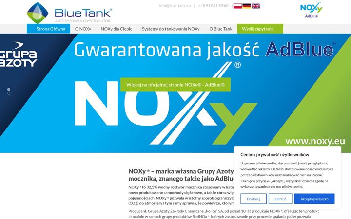 Screenshot of blue-tank.pl