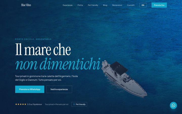 Screenshot of blue-vibes.it