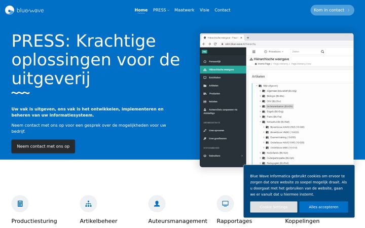 Screenshot of blue-wave.nl