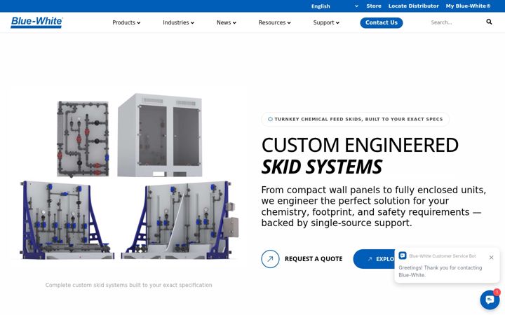 Skärmbild av blue-white.com