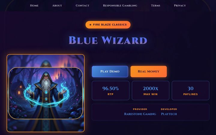 Captură de ecran a blue-wizzard.co.uk