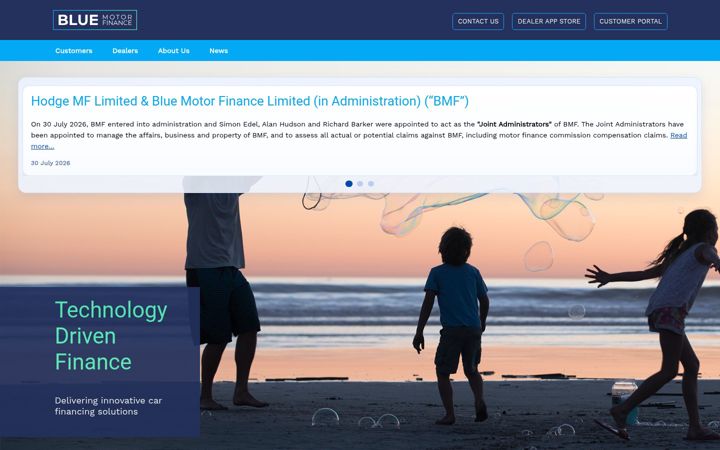 Screenshot of blue.co.uk