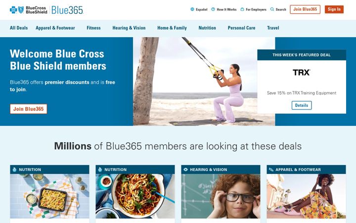 Screenshot stránky blue365deals.com