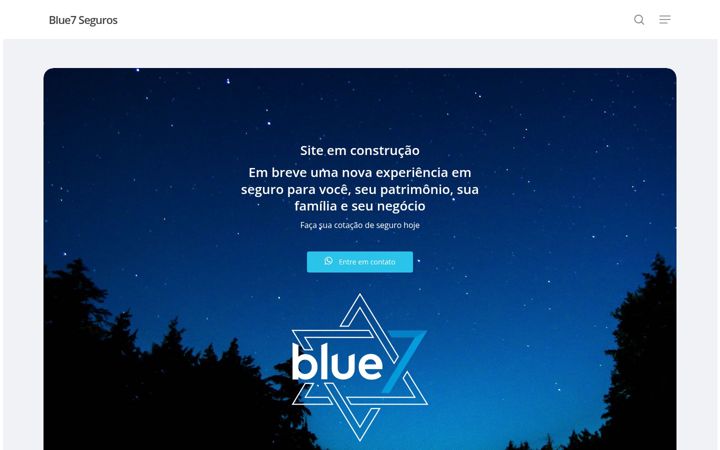 Screenshot of blue7seguros.com.br
