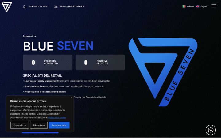 Screenshot di blue7seven.it