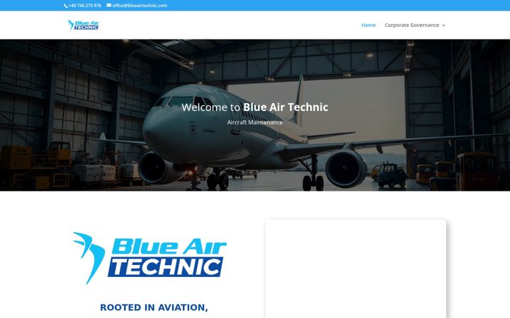 Screenshot of blueairtechnic.com