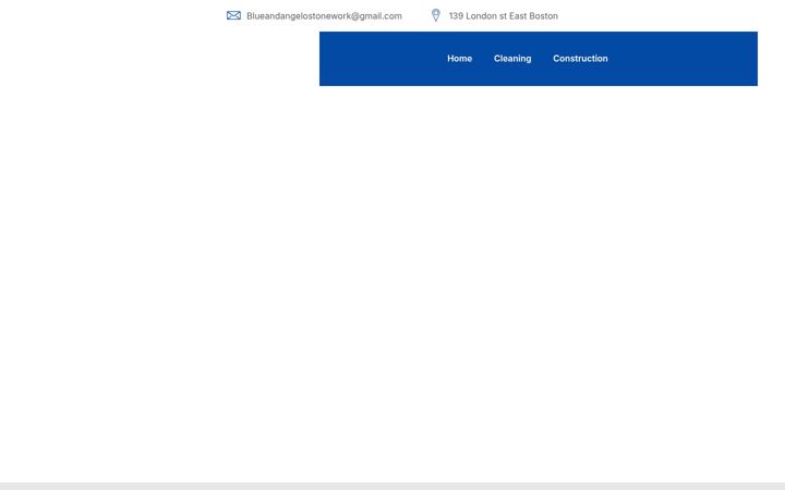 Screenshot of blueandangeloconstruction.com