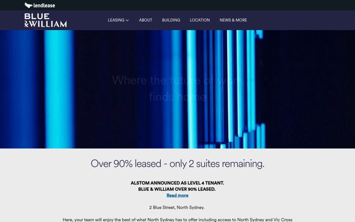 Screenshot of blueandwilliam.com.au