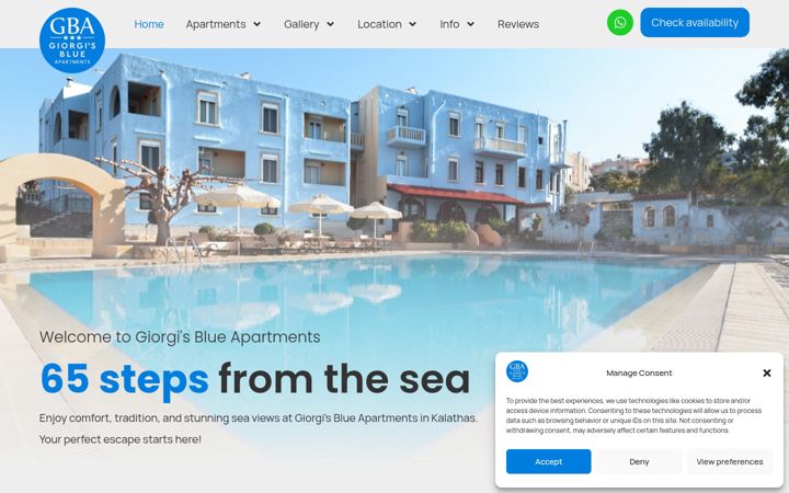 Screenshot of blueapts.gr