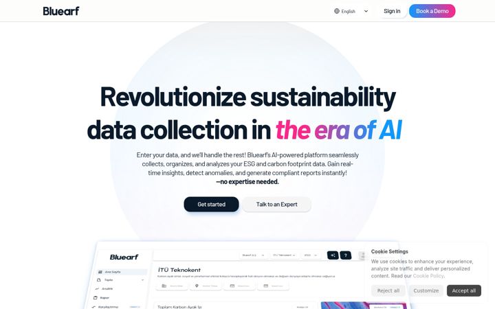 Screenshot of bluearf.com
