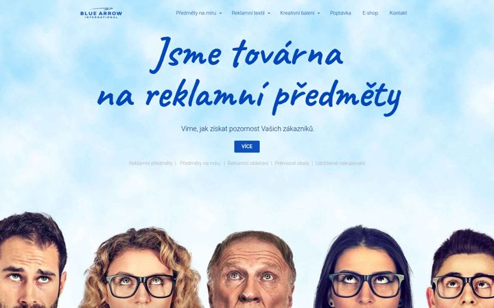 Screenshot of bluearrow.cz