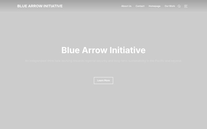 Screenshot of bluearrowinitiative.com