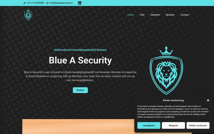 Screenshot of blueasecurity.nl
