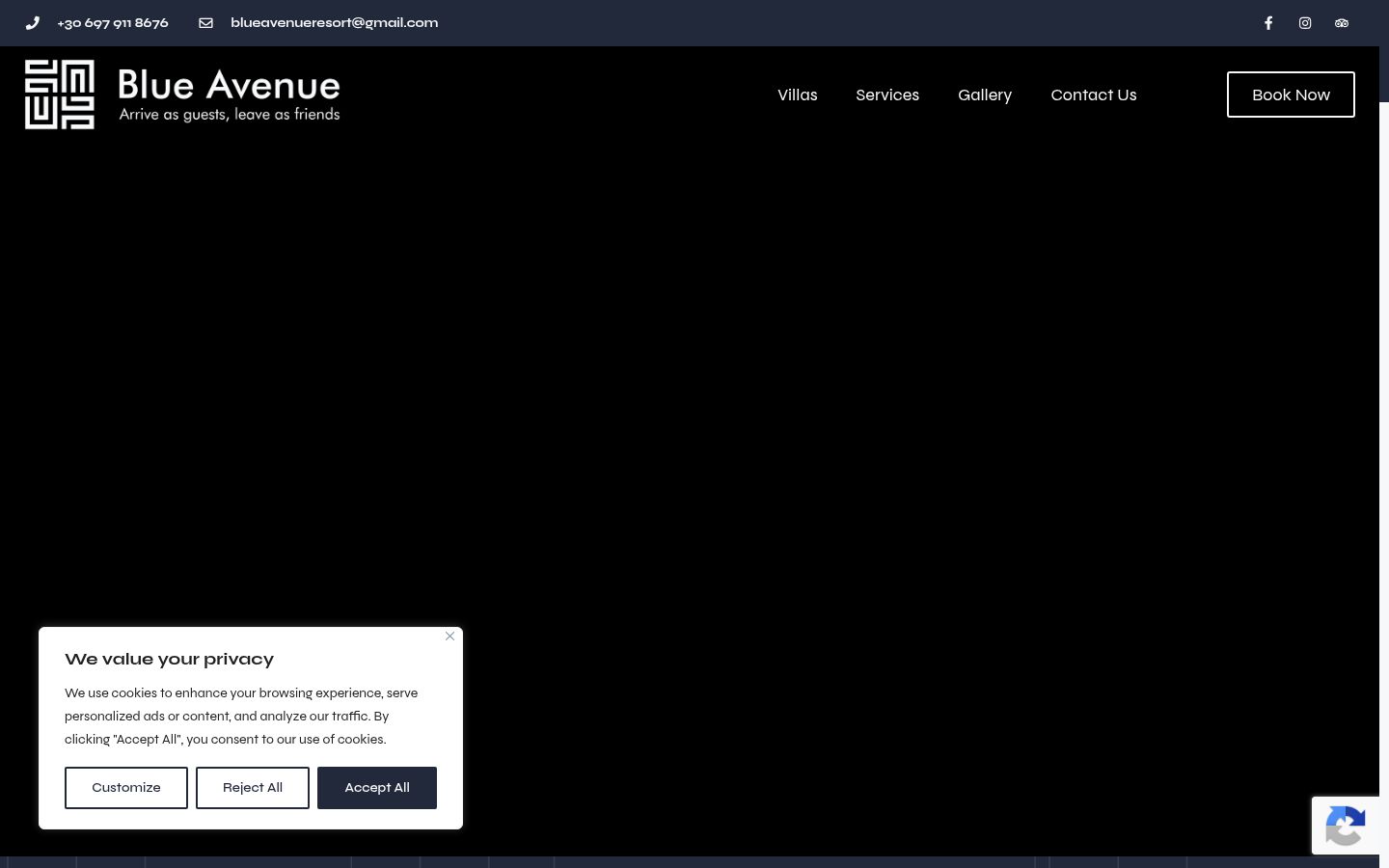 Screenshot of the consent banner shown before any interaction