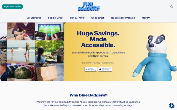Képernyőkép: bluebadgers.co.uk