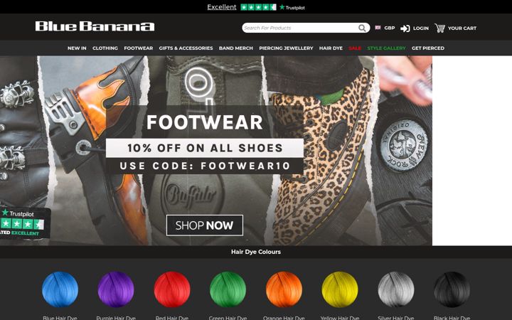 Screenshot of bluebanana.com