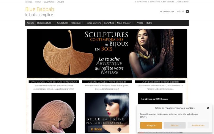 Екранна снимка на bluebaobab.fr