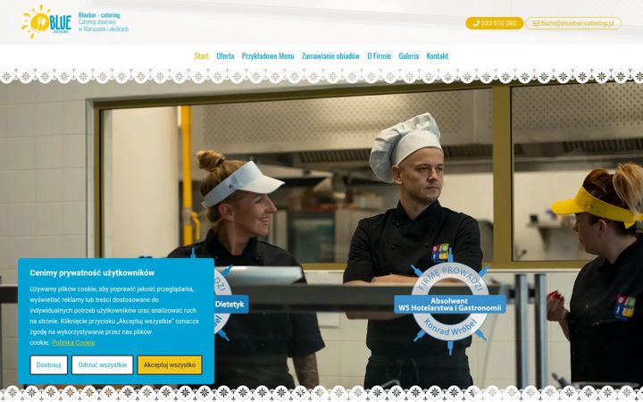 Екранна снимка на bluebar-catering.pl
