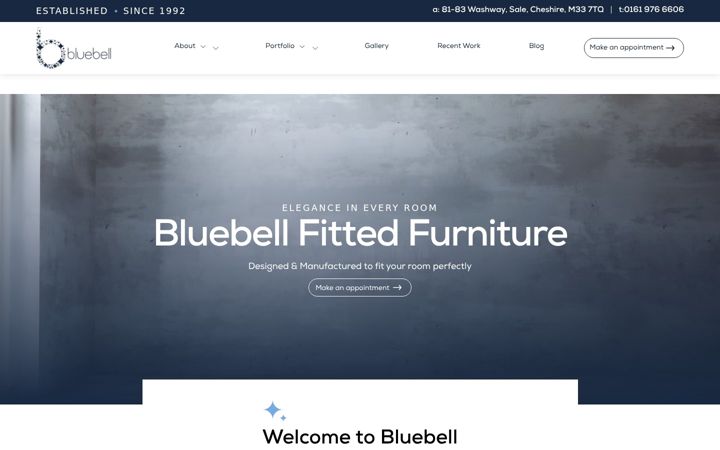 Screenshot of bluebellfittedfurniture.co.uk