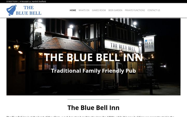 Screenshot of bluebellharthill.co.uk