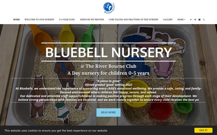 Screenshot von bluebellnursery.org