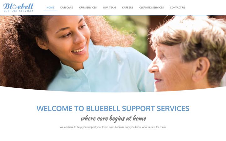 Screenshot of bluebellsupportservices.com