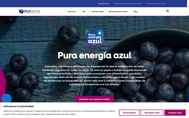Screenshot του blueberries-mexico.com