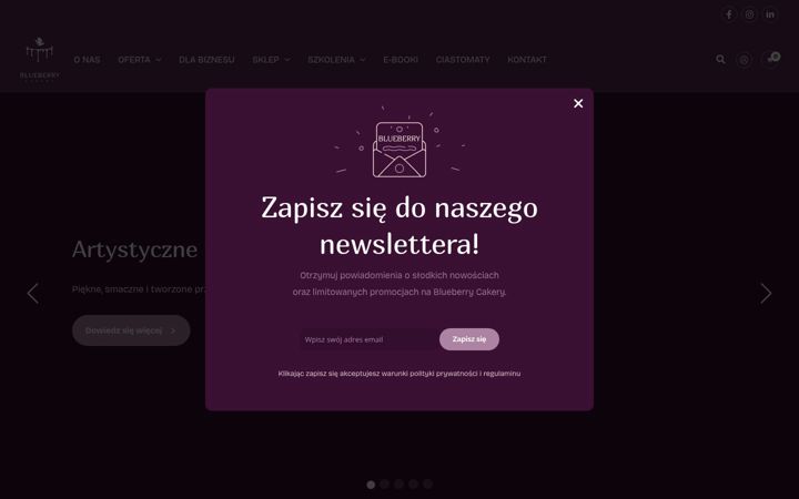 Screenshot του blueberrycakery.pl