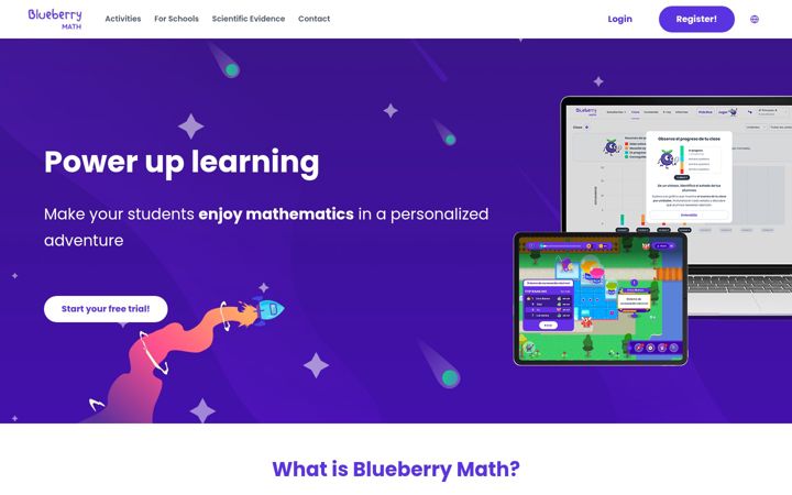 Screenshot of blueberrymath.ai