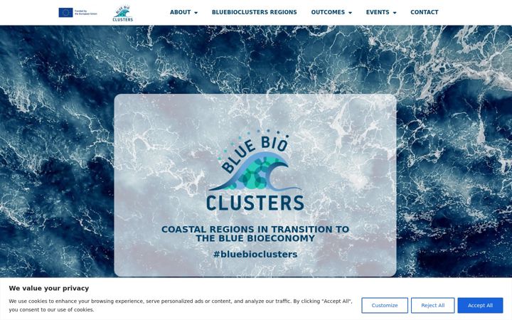 Zrzut ekranu bluebioclusters.eu