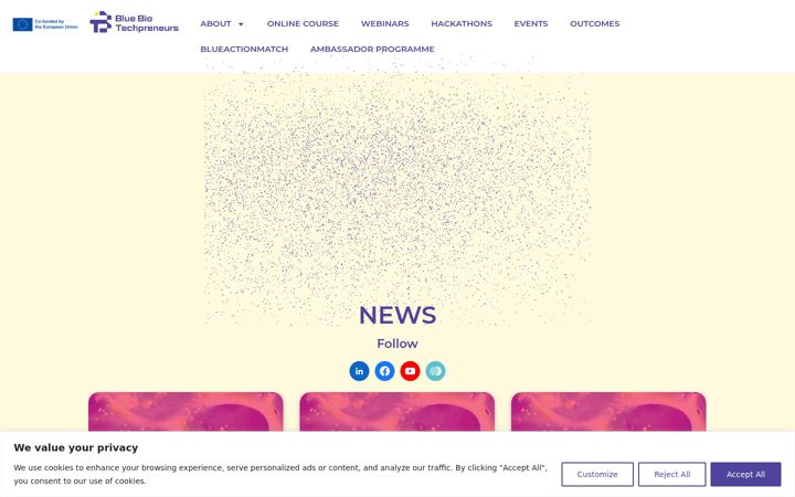 Zrzut ekranu bluebiotechpreneurs.eu