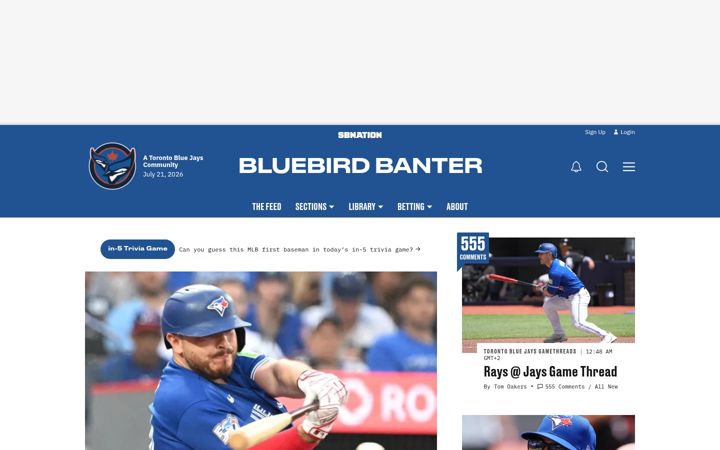Screenshot of bluebirdbanter.com